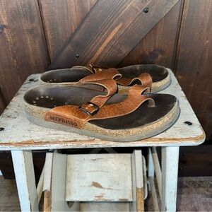 Mephisto Womens Helen Leather Slides Casual Thong Sandals Shoes Size 38 7.5 US